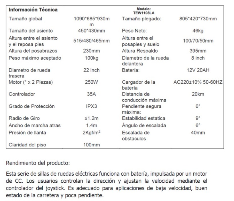 Silla de ruedas eléctrica - Imagen 7