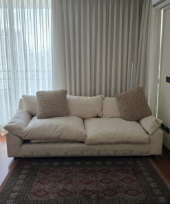 Sofá 3 cuerpos blanco crudo