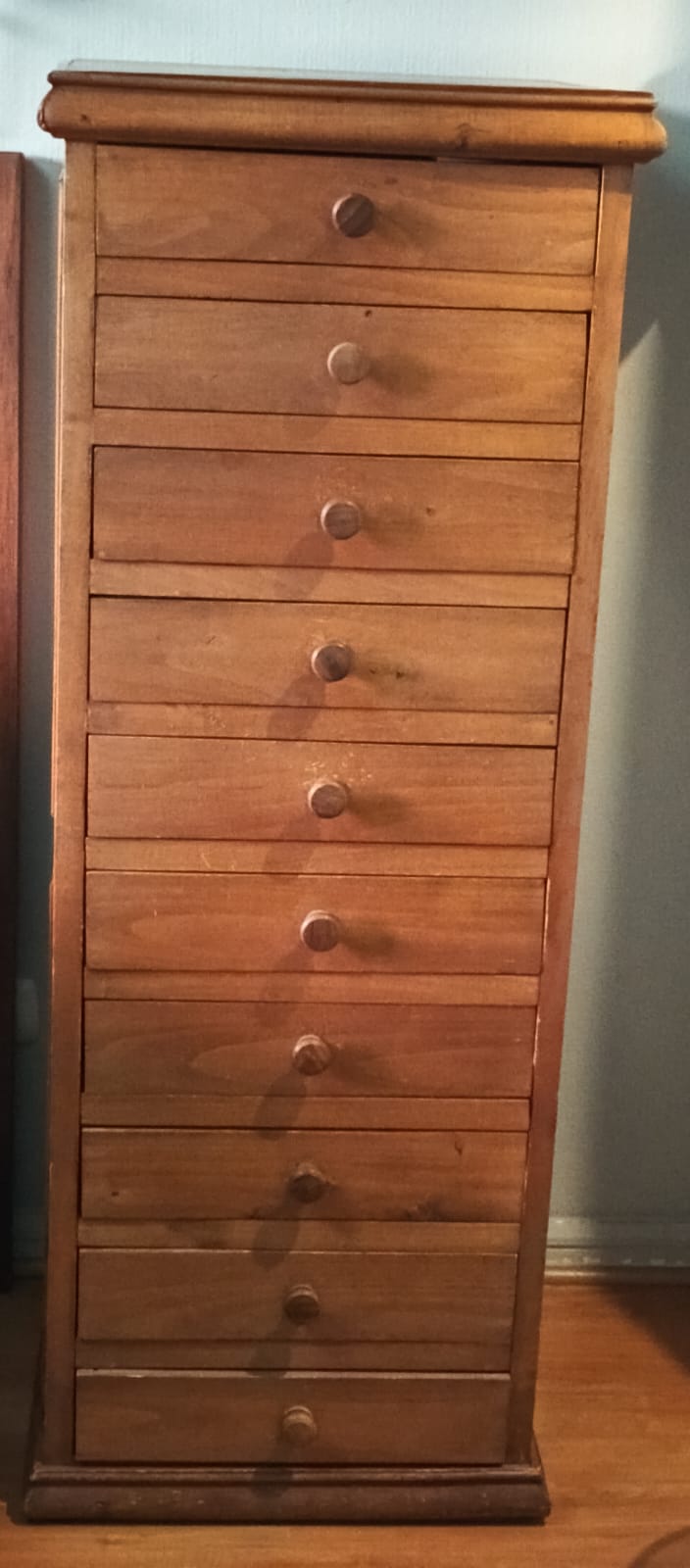 Mueble cajonera alta madera 10 cajones