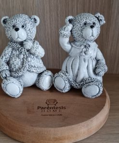Figura decorativa pareja Osos vintage
