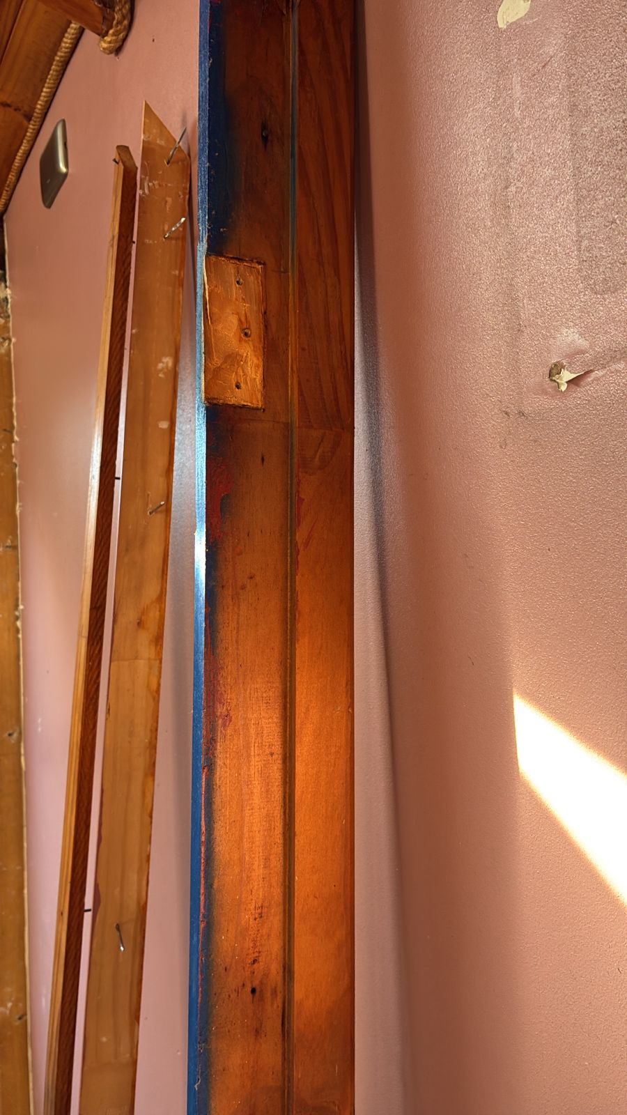 Puerta 3 paneles terracota y azul - Imagen 6