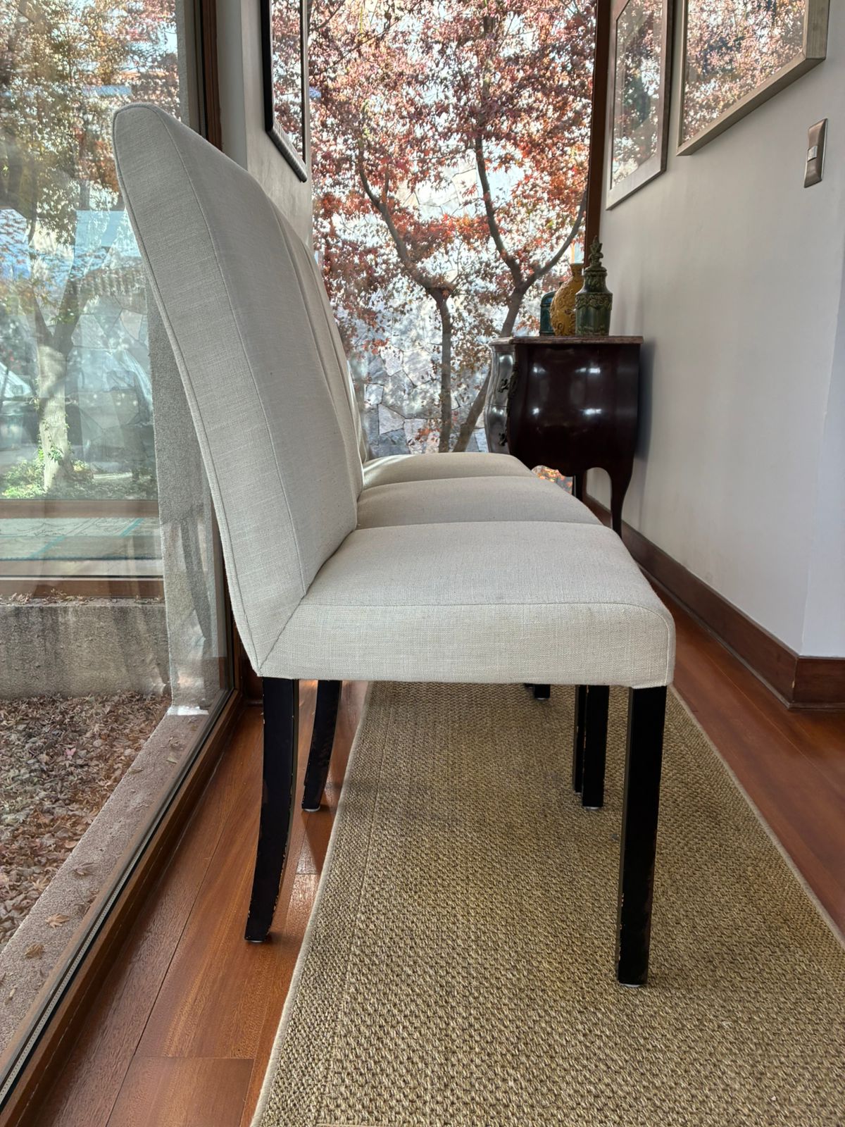 Set 8 sillas comedor tienda Pórtico blanco invierno - Imagen 2