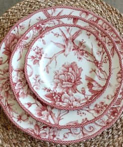 Juego 24 platos porcelana Adelaide Red Klapp
