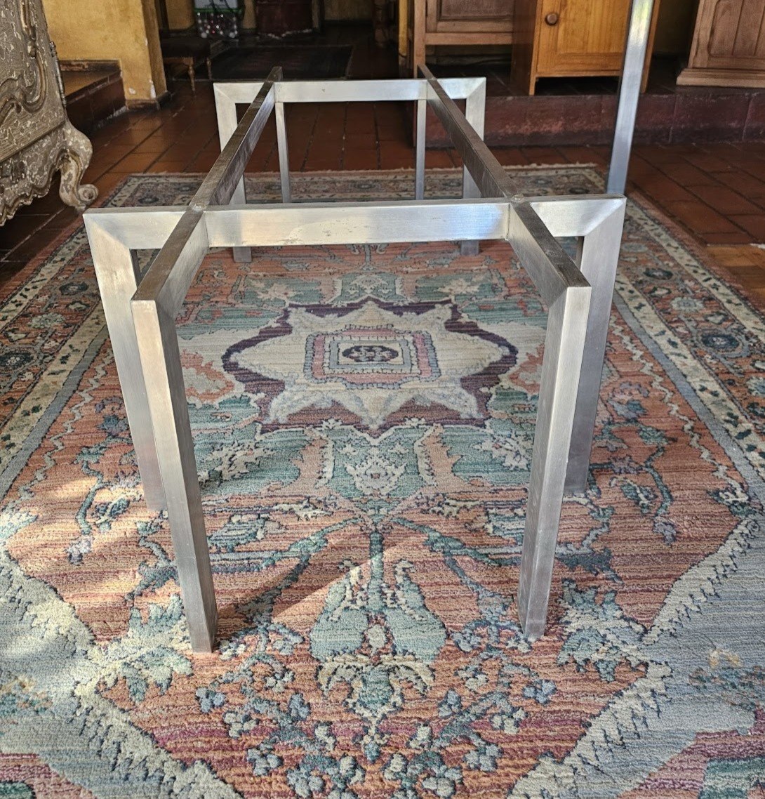 Base cromada para mesa de centro