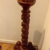 Base lámpara vintage tallada madera