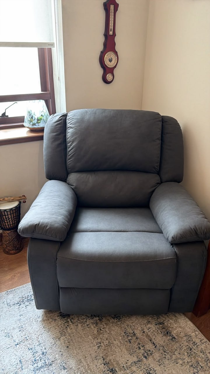 Bergere cuero Rosen gris oscuro