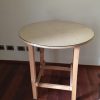 Mesa trup redonda con mantel