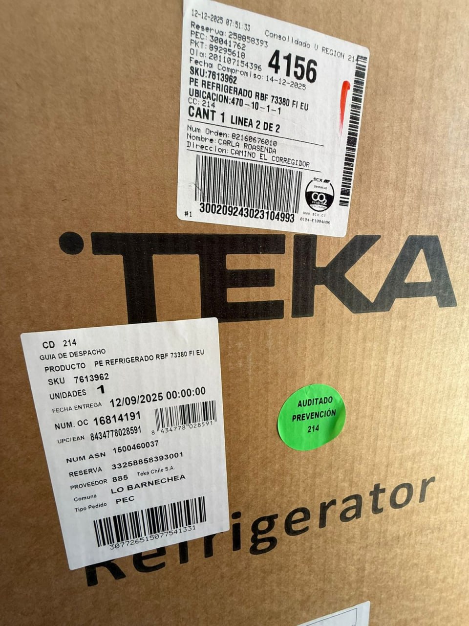 Refrigerador Teka Combi Integrable No Frost 244 Lts - Imagen 5