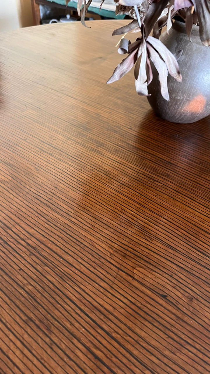 Juego de comedor redondo rustico campestre con 6 sillas - Imagen 3