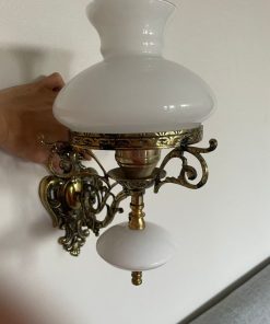 Lámpara colgante tulipa y bronce