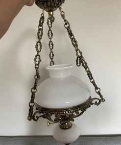 Lámpara colgante tulipa y bronce