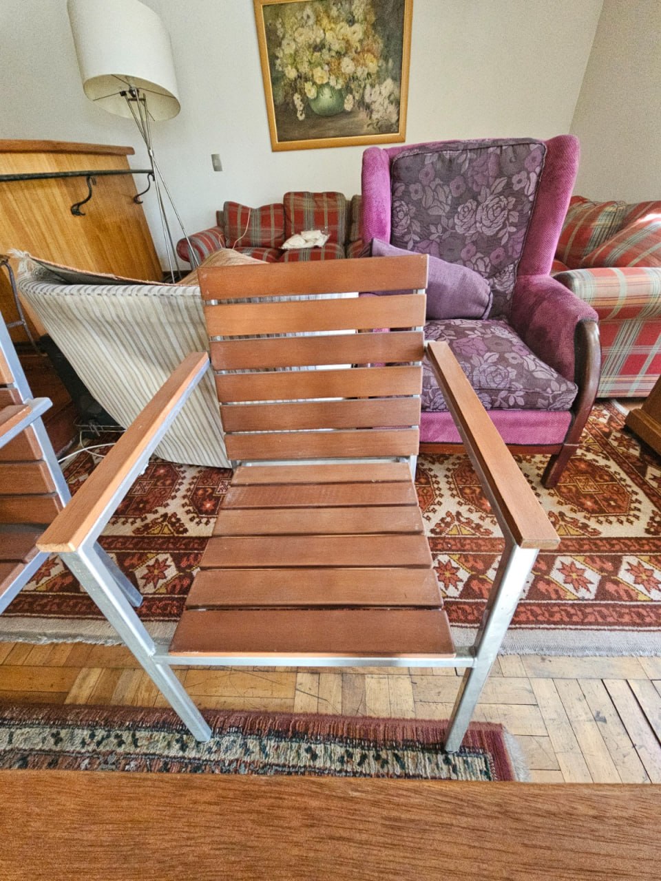 Juego comedor terraza madera 6 sillas