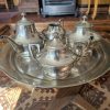 Juego de té bandeja plata