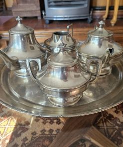 Juego de té bandeja plata