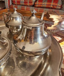 Juego de té bandeja plata