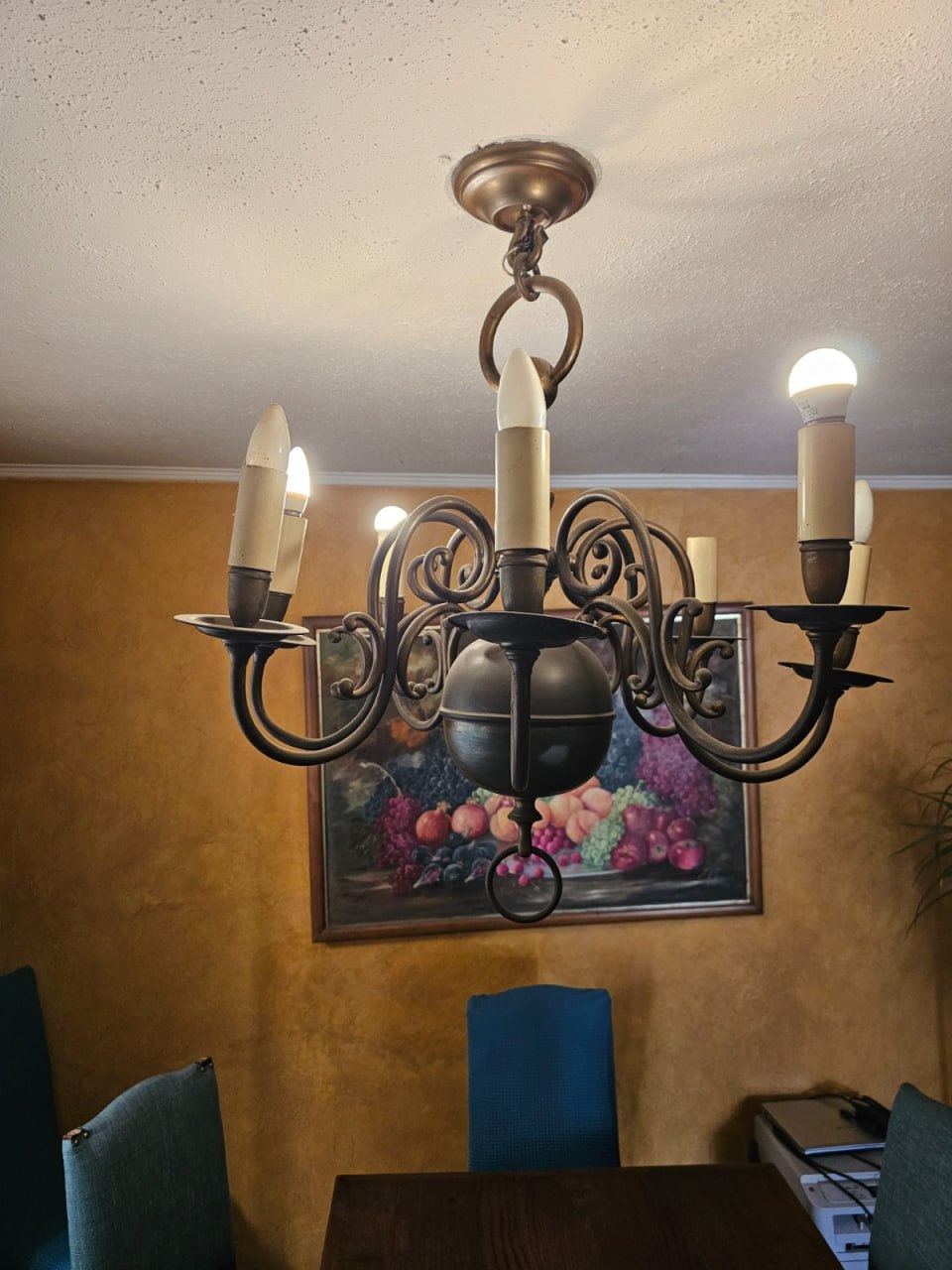 Lámpara techo holandesa 8 luces