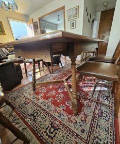 Mesa comedor extensible de madera encina