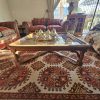 Mesa de centro madera cubierta vidrio