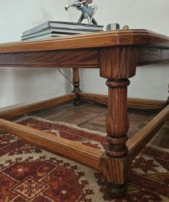 Mesa lateral madera vidrio