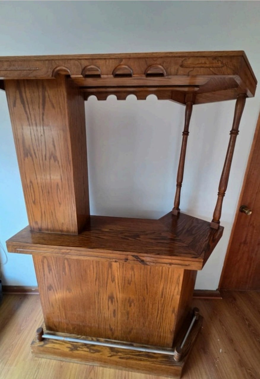 Mueble bar madera encina