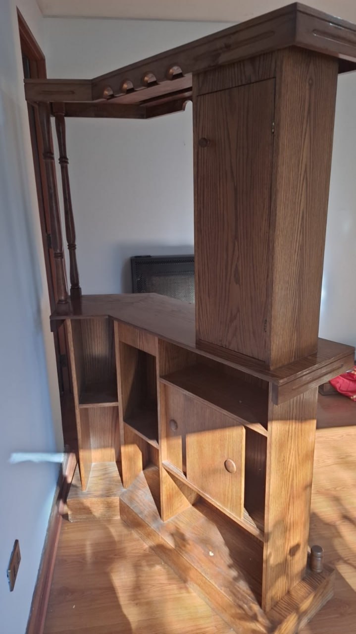 Mueble bar madera encina