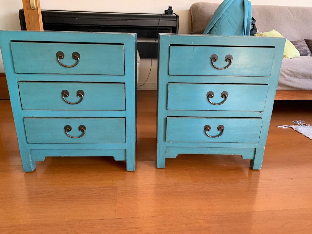 Par de veladores madera calipso
