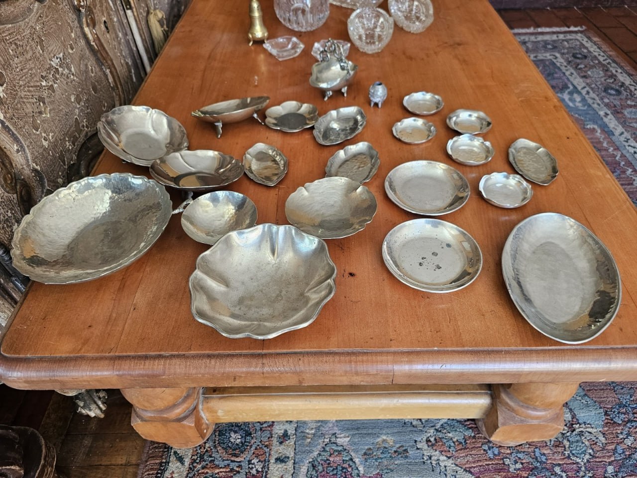 Set platos decorativos platería