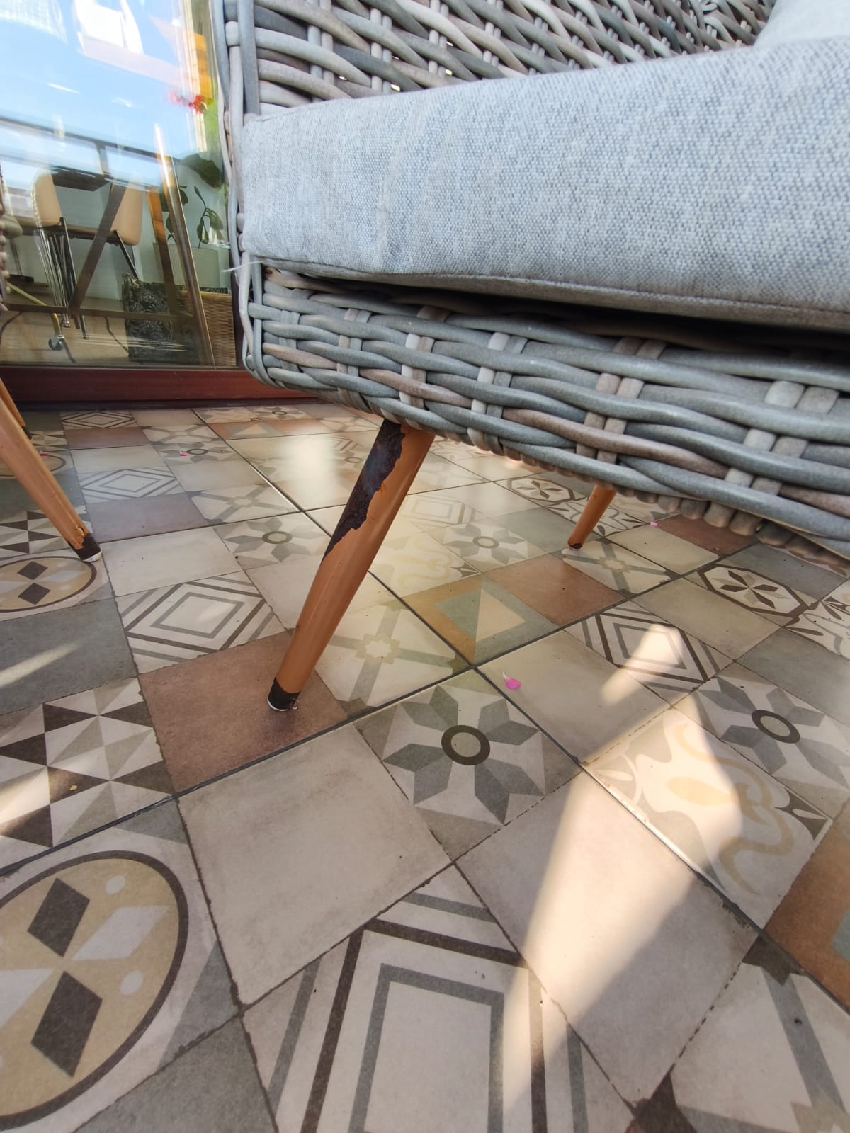 Juego de terraza 4 piezas rattan imitación - Imagen 4