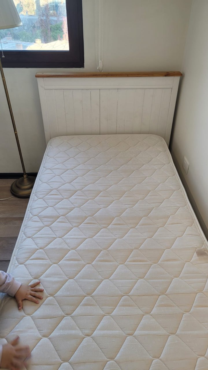 Cama de 1 plaza con cajones madera blanca