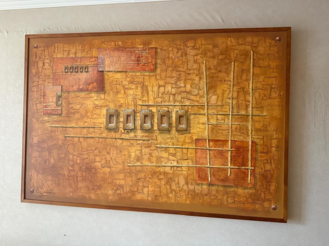 Cuadro decorativo abstracto relieve