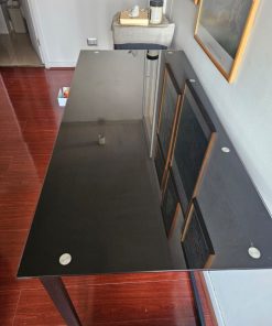 Escritorio vidrio templado negro