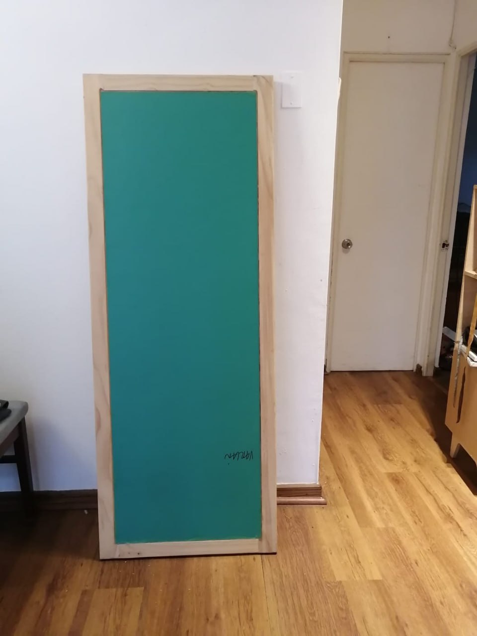 Espejo de pie borde madera
