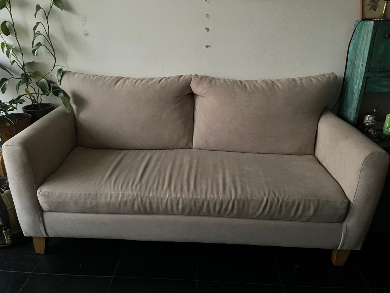 Sofá 2 cuerpos beige - Imagen 2