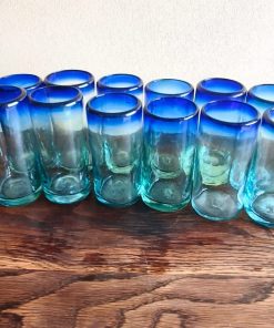 Juego 12 vasos azules