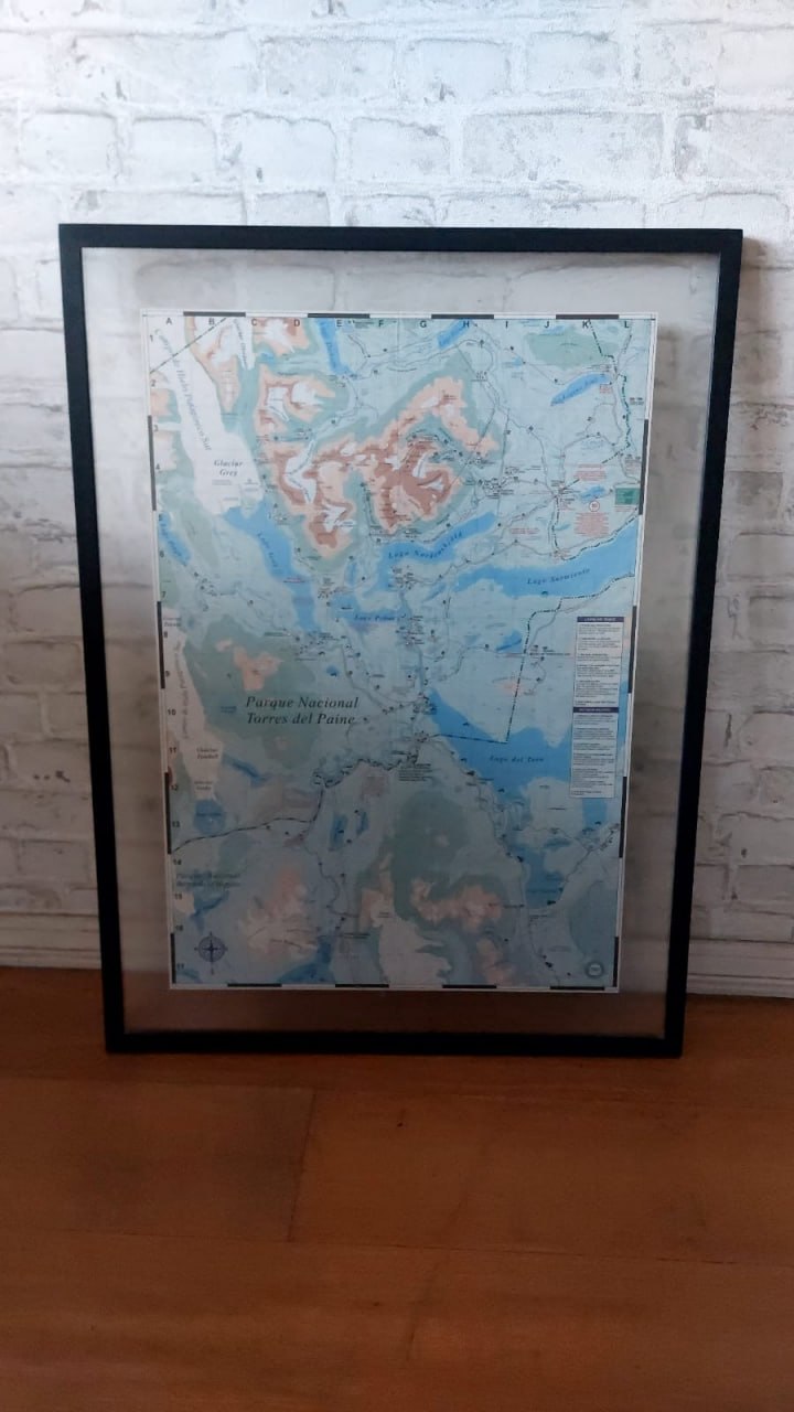 Cuadro mapa Torres del Paine