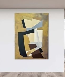 Cuadro abstracto tonos amarillos y tierra Domingo Jiménez