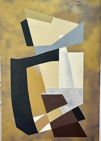 Cuadro abstracto tonos amarillos y tierra Domingo Jiménez - Imagen 2