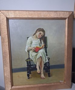 Cuadro niña leyendo