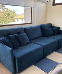 Sofá cama 3 cuerpos SanRemo Redecora azul