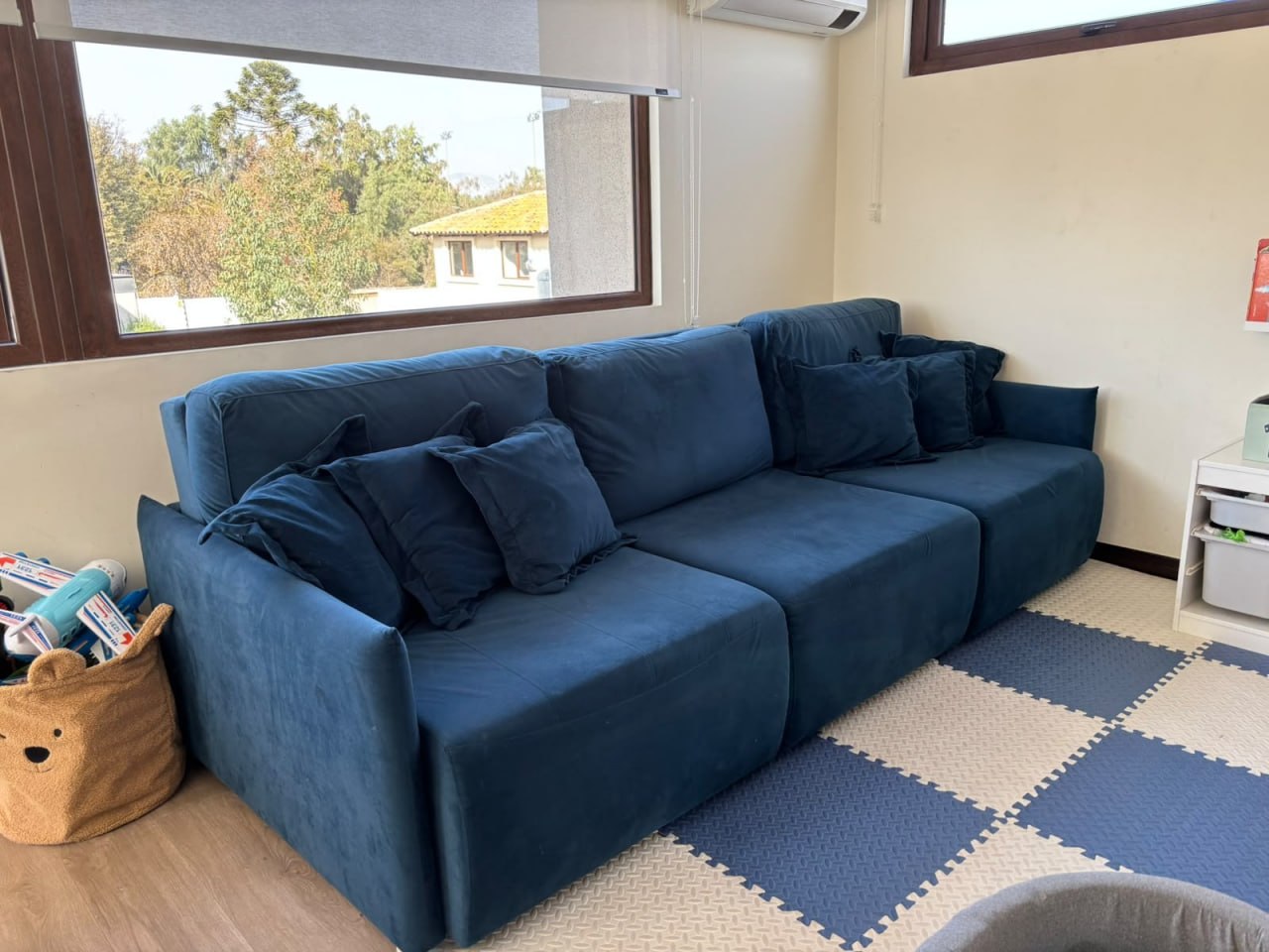 Sofá cama 3 cuerpos SanRemo Redecora azul