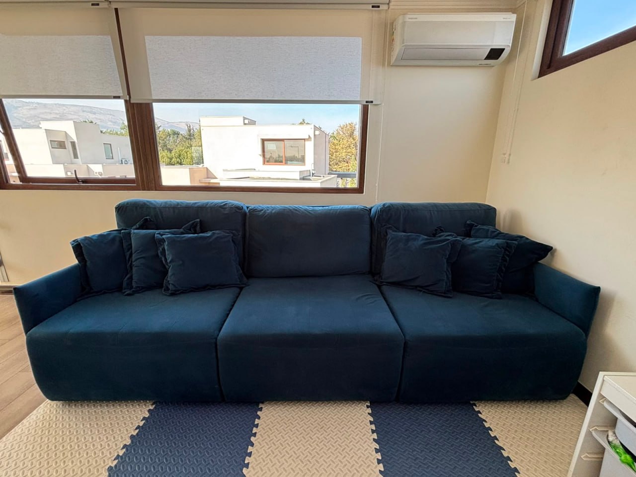 Sofá cama 3 cuerpos SanRemo Redecora azul - Imagen 2