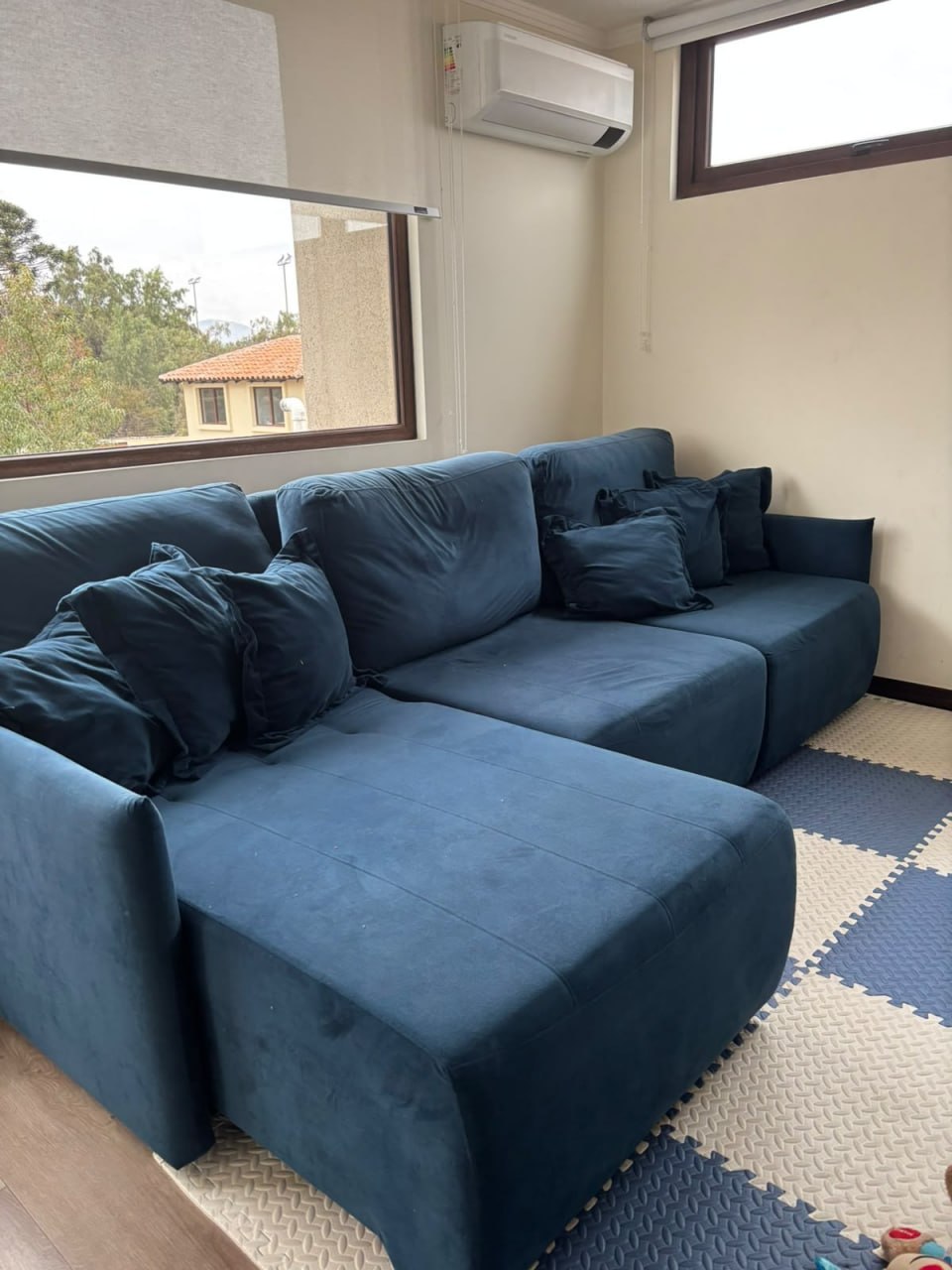 Sofá cama 3 cuerpos SanRemo Redecora azul - Imagen 3