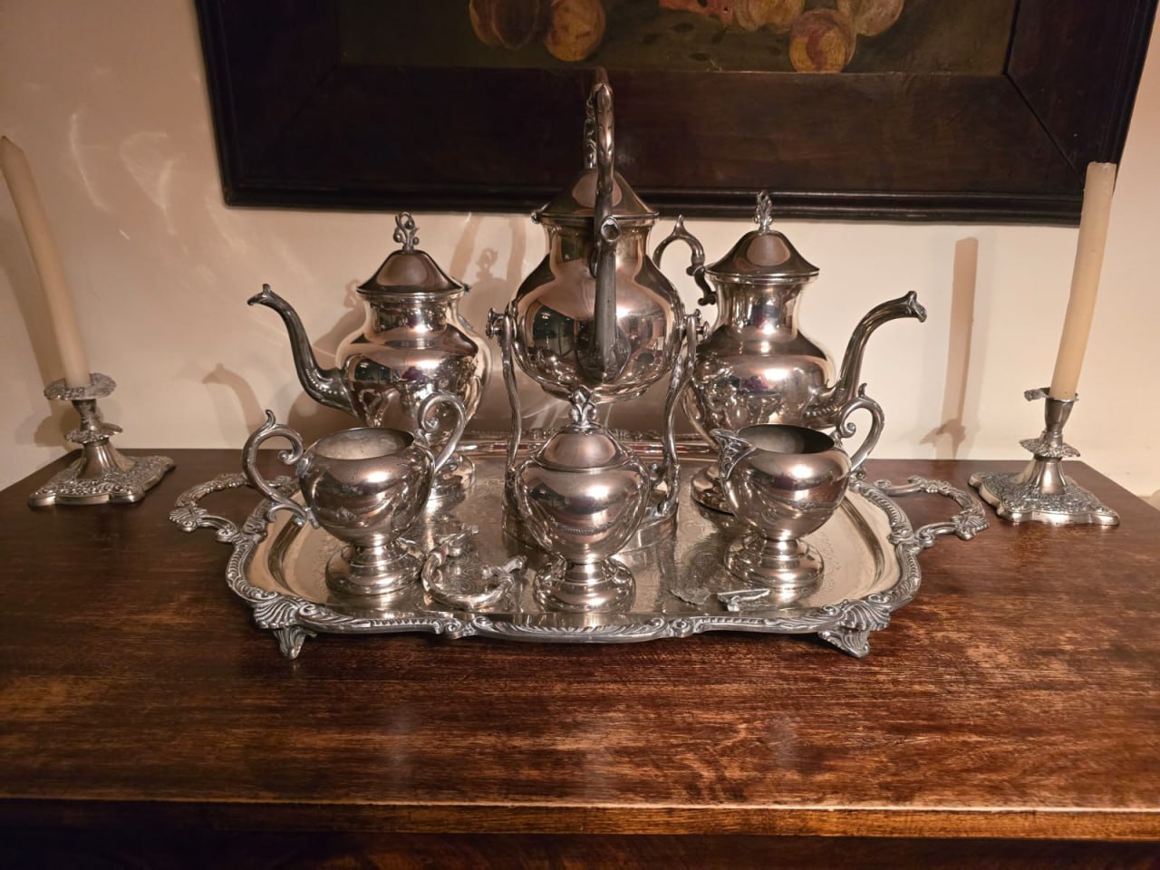 Juego de té plaqué 11 piezas