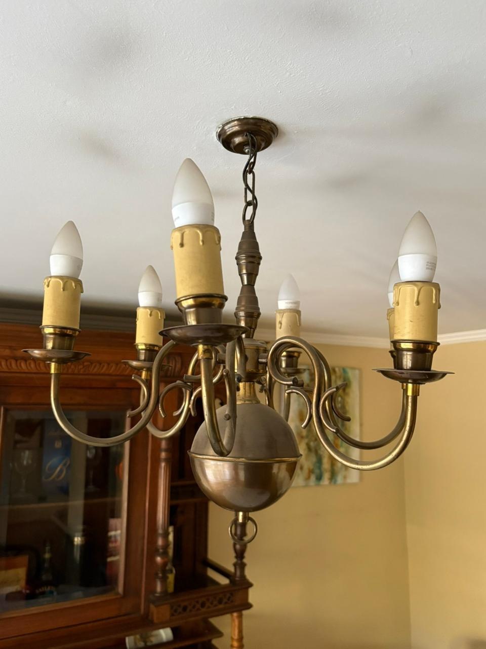 Lámpara techo 6 luces estilo holandés