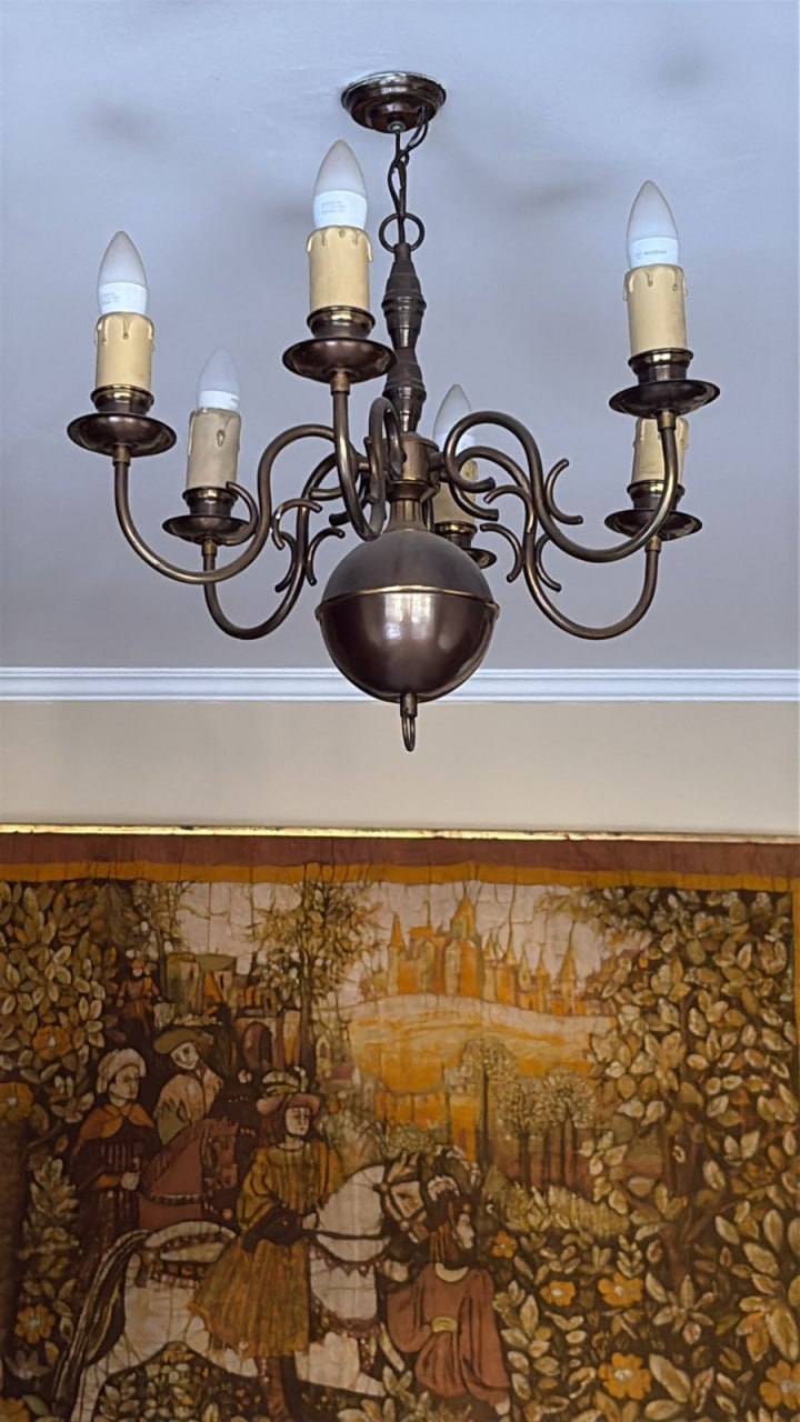 Lámpara techo 6 luces estilo holandés