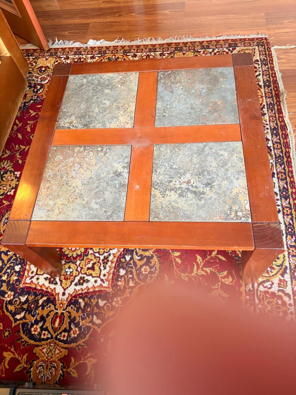 Mesa de centro madera y piedra