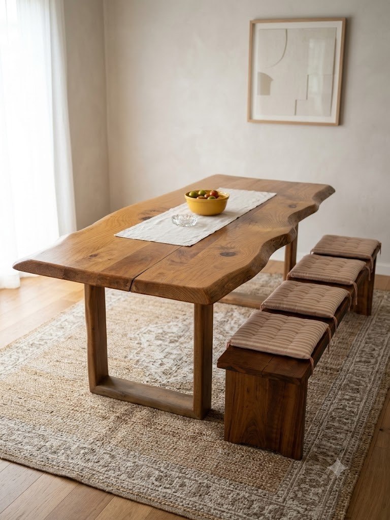 Mesa de comedor madera rústica