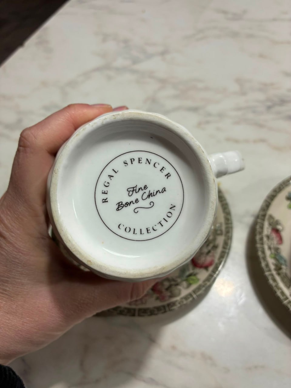 Set 2 tazas de té inglesas con plato
