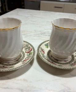 Set 2 tazas de té inglesas con plato