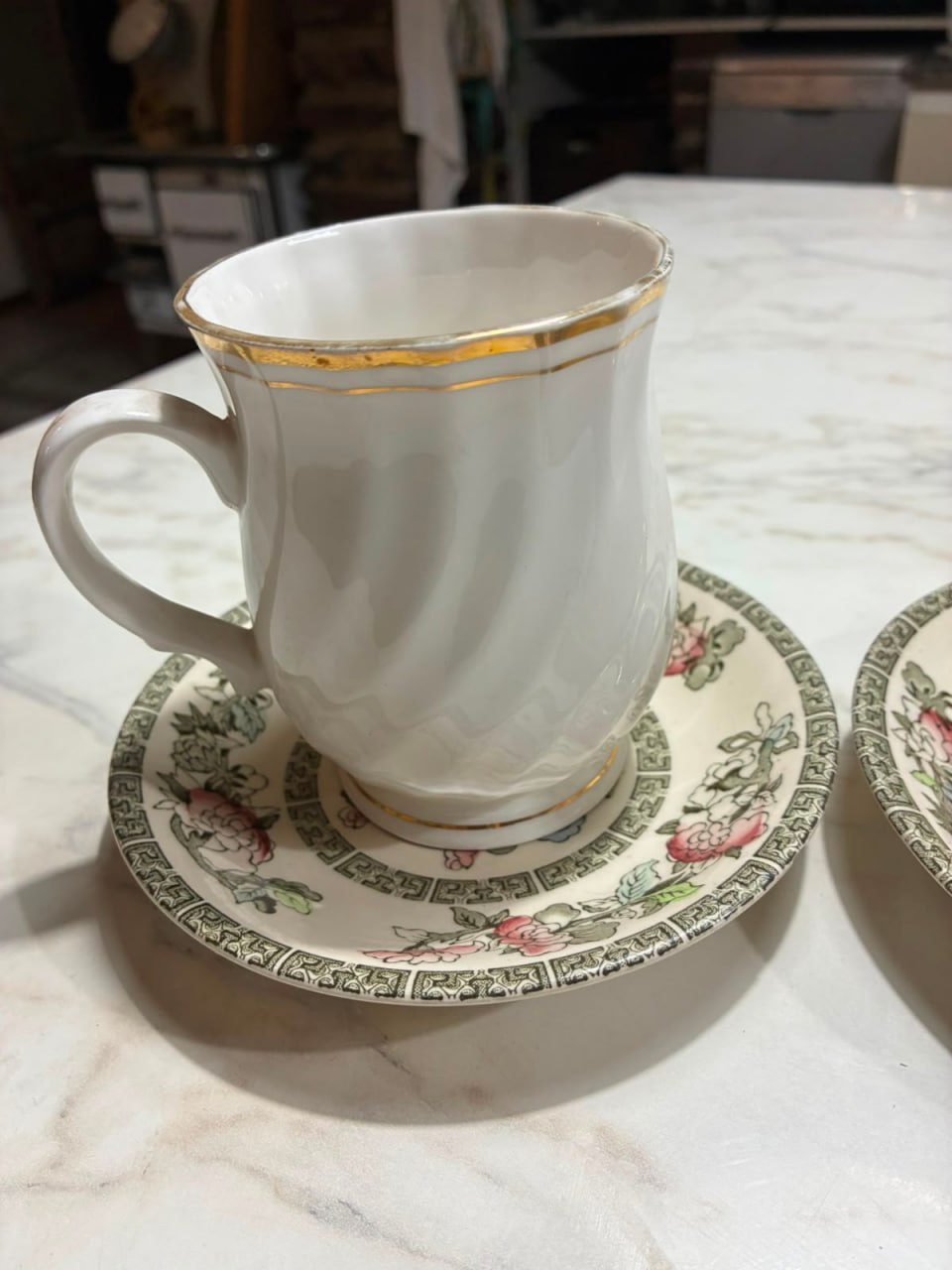 Set 2 tazas de té inglesas con plato